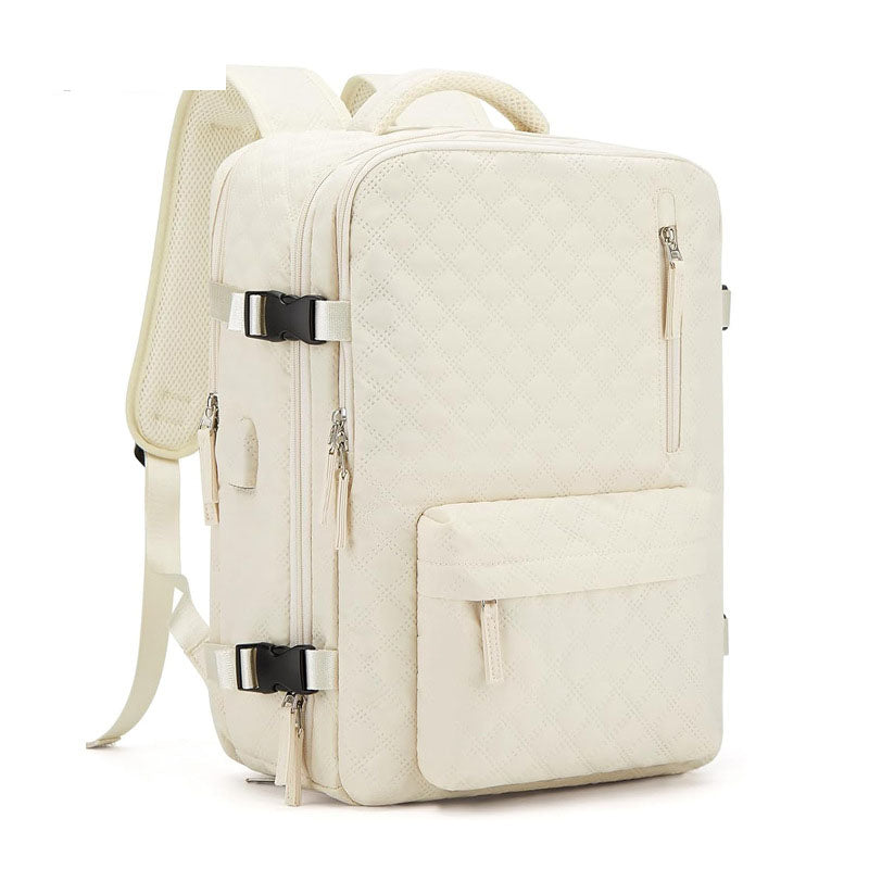 Expandable Travel & Laptop Backpack — 20–35L Oxford Carry-On Bag, Fits 15.6" Laptop