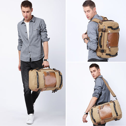 20–35L Retro Canvas Travel Rucksack