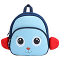 Kids’ Anti-Lost Cartoon Backpack — Naughty Dog Neoprene Toddler Bag in Blue