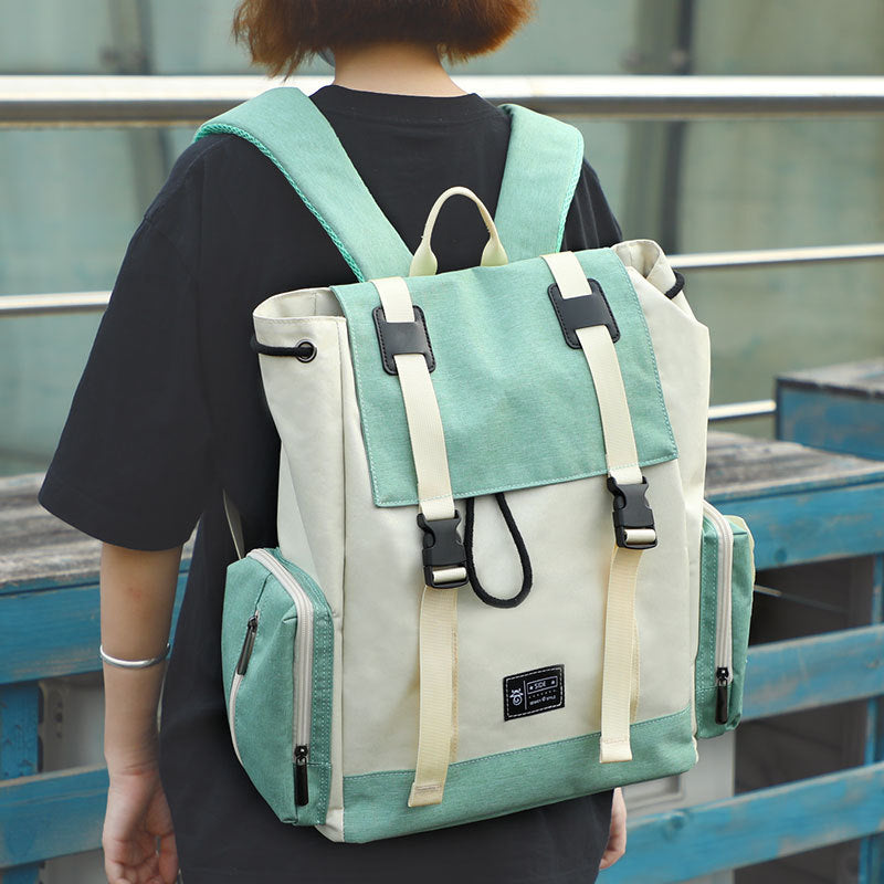 Mori Harajuku Canvas Backpack — Large Capacity Anti-Theft School Bag for Teen & College Girls