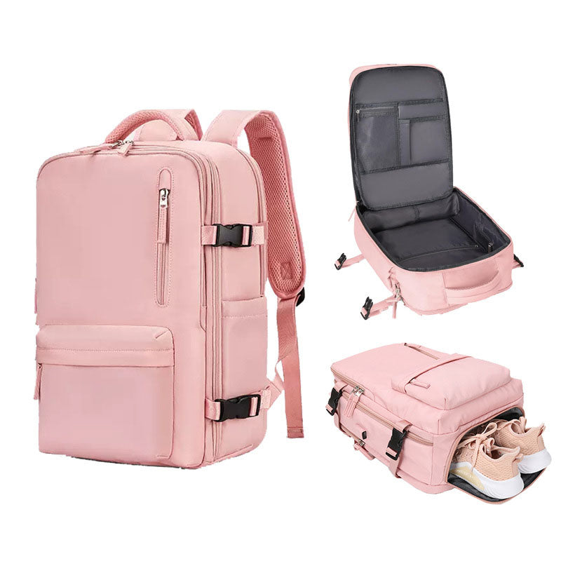 Expandable Travel & Laptop Backpack — 20–35L Oxford Carry-On Bag, Fits 15.6" Laptop