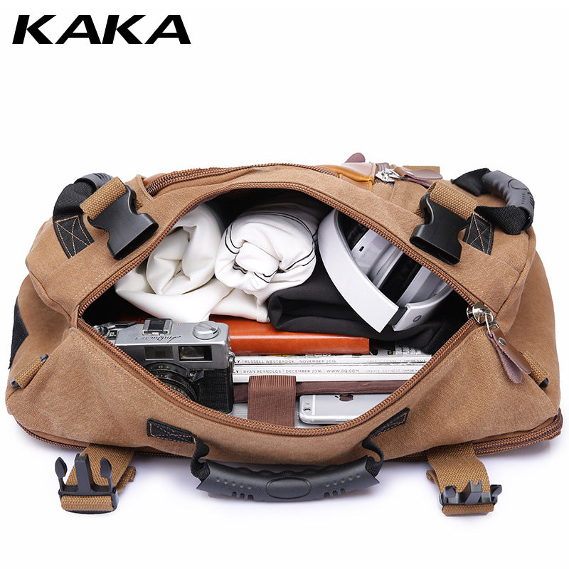 Retro Canvas Rucksack — Large Capacity Unisex Travel & Outdoor Backpack