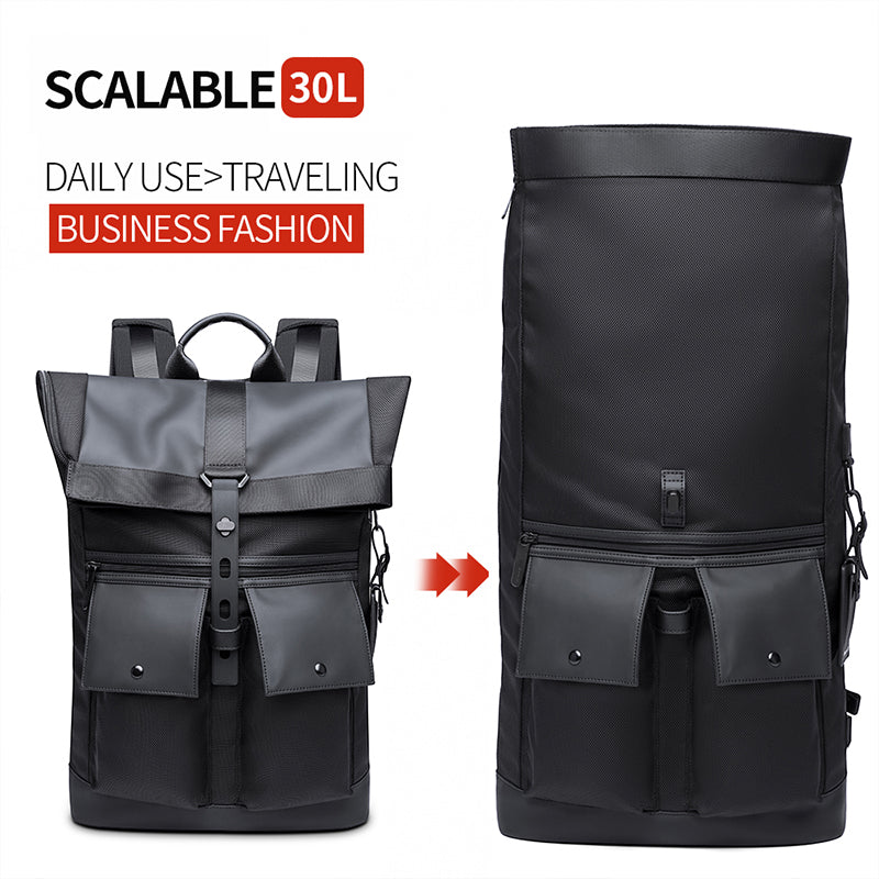 BANGE Large Capacity Business Travel Backpack — Waterproof Oxford Cloth Laptop Bag, 36–55L, 16"
