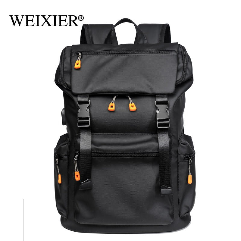 Men's Oxford Cloth Backpack — Large Capacity Waterproof Business & Travel Bag