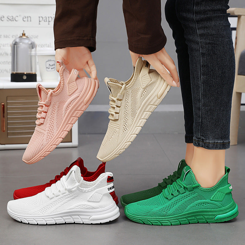 Women's Flyknit Casual Sneakers – Lightweight Breathable Sports Shoes