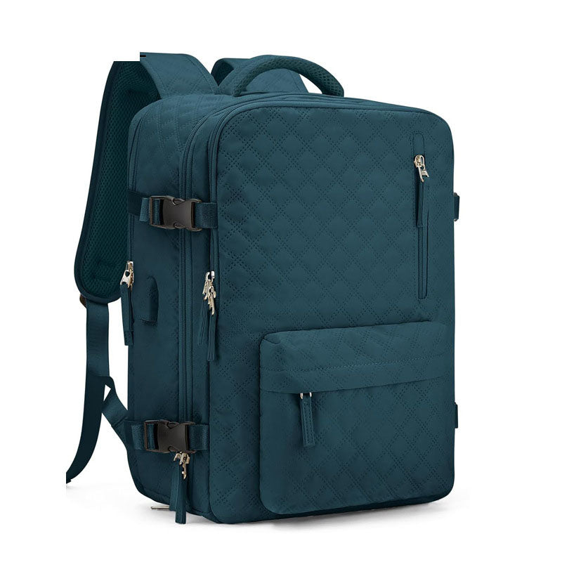 Expandable Travel & Laptop Backpack — 20–35L Oxford Carry-On Bag, Fits 15.6" Laptop