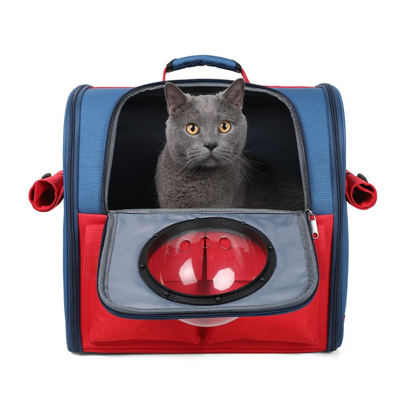 Pet Carrier Backpack — Breathable Foldable Oxford Bag for Cats & Small Dogs