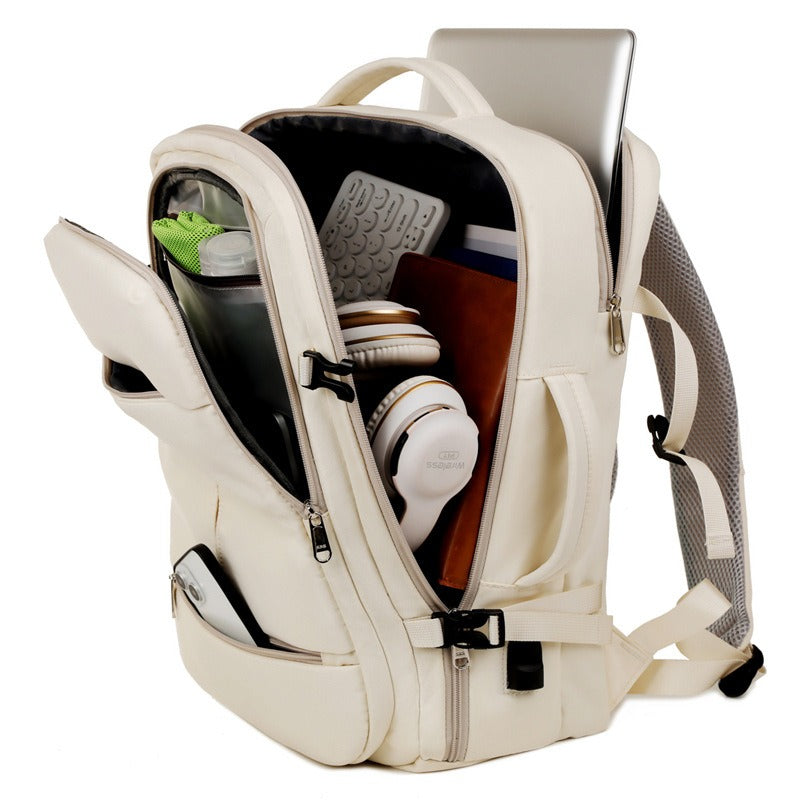 Unisex Waterproof Oxford Backpack — Multi-Pocket 15.6" Laptop Business Travel Bag