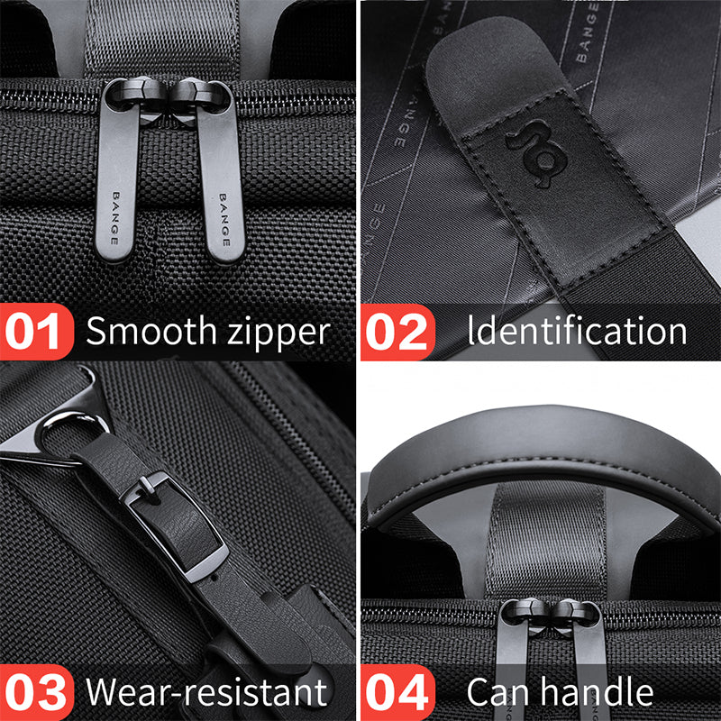 BANGE Large Capacity Business Travel Backpack — Waterproof Oxford Cloth Laptop Bag, 36–55L, 16"