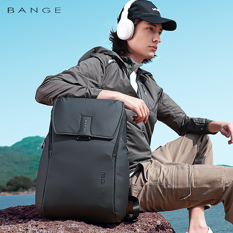 BANGE Men's Business Backpack — Large Capacity Oxford Cloth Laptop & College Schoolbag, 15.6"