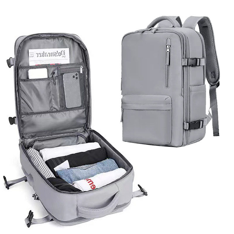 Expandable Travel & Laptop Backpack — 20–35L Oxford Carry-On Bag, Fits 15.6" Laptop
