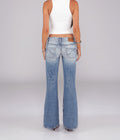 Flared Low Waist Straight Leg Jeans Women Ins Fashion Denim Pants