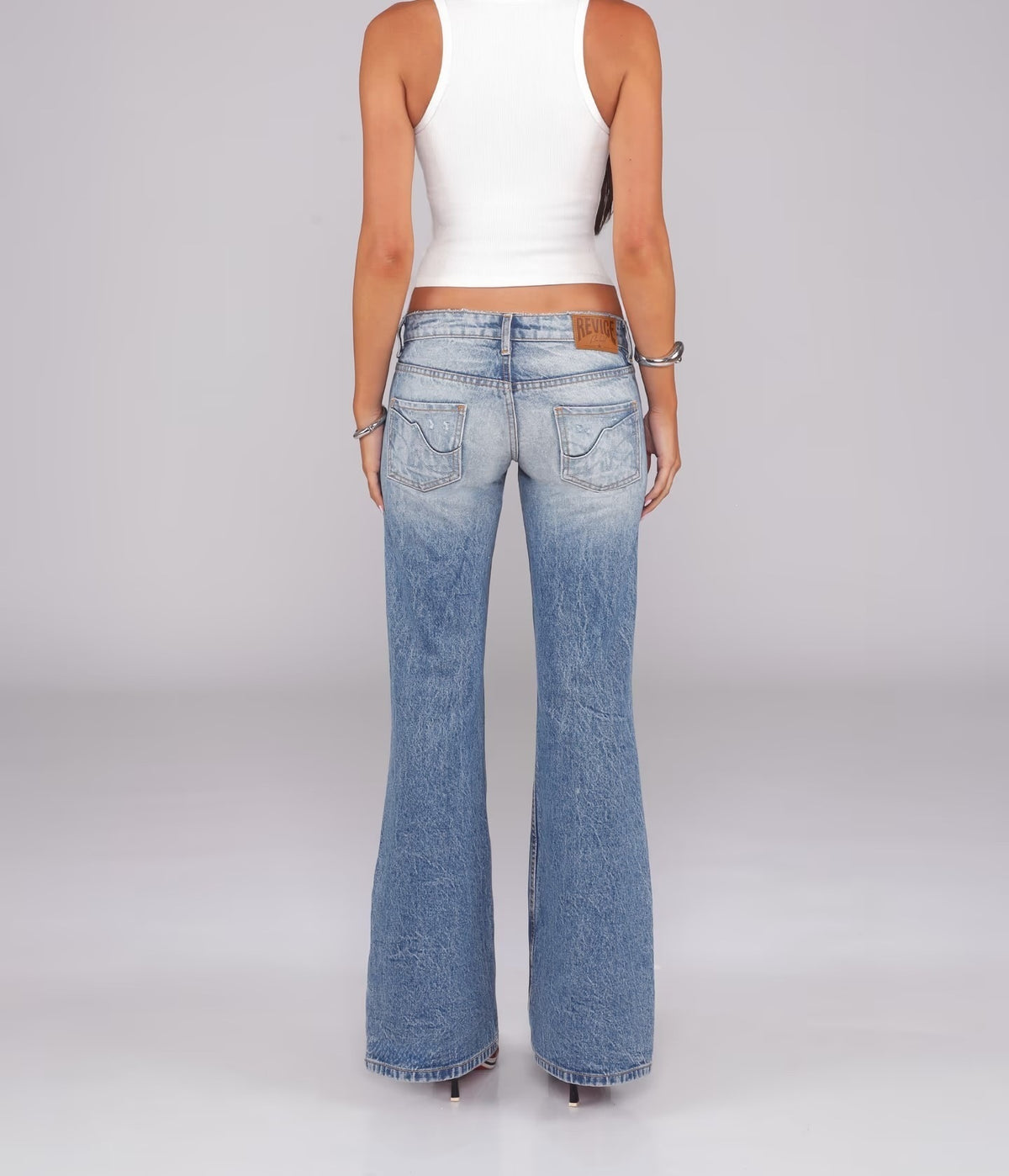 Flared Low Waist Straight Leg Jeans Women Ins Fashion Denim Pants