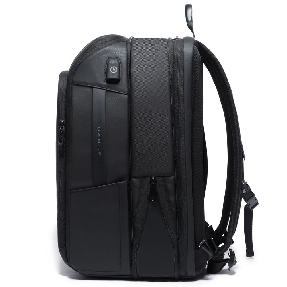 Men's USB Business Backpack — Large Capacity Oxford Cloth Laptop Travel Bag with Air Cushion Straps, 36–55L