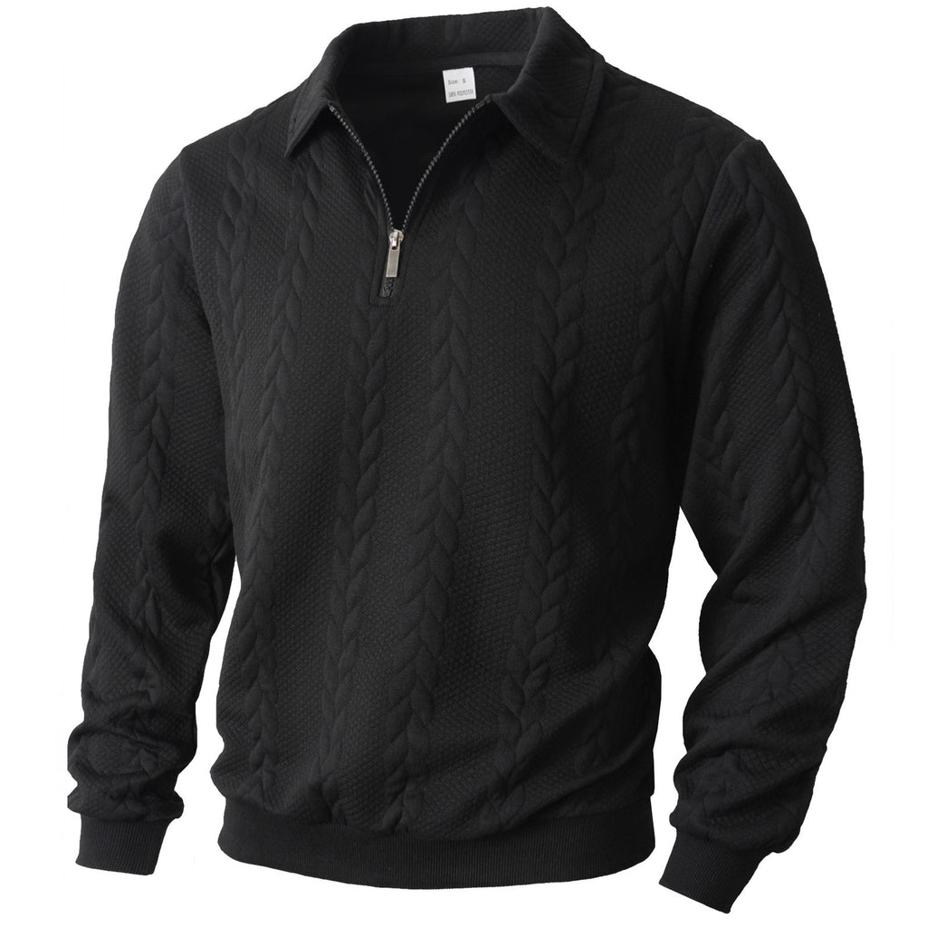 Men’s Jacquard Half-Zip Knit Sweatshirt