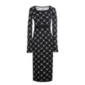 Dresses For Women In Autumn And Winter New Slim Back With Knit Skirt