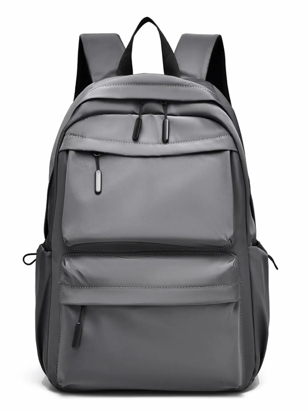 Multi-Pocket Oxford Backpack — Adjustable Straps Everyday Bag in Black, Navy & Gray
