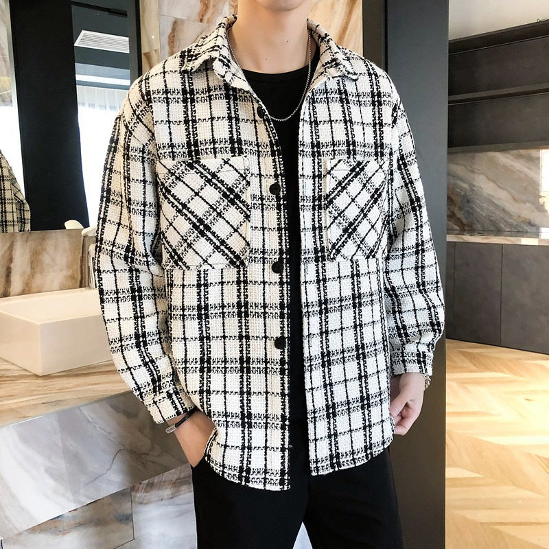 Men’s Relaxed-Fit Plaid Shirt Jacket