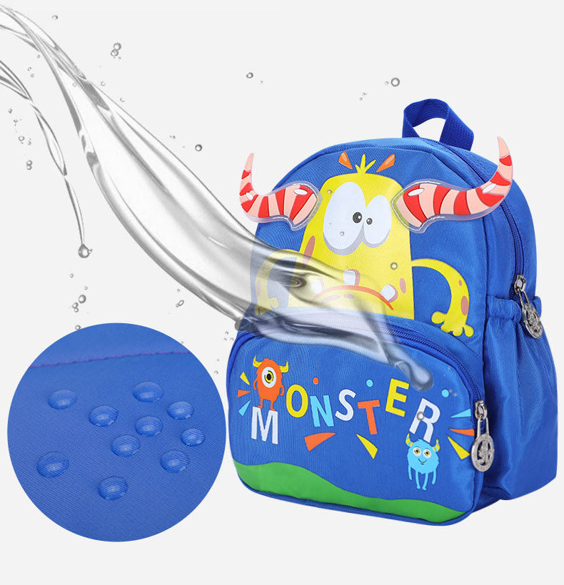 Monster Zoo Kids Backpack — Lightweight Load-Reducing Oxford Cartoon School Bag