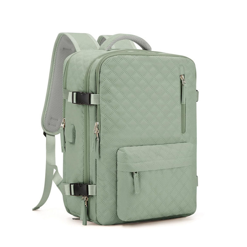 Expandable Travel & Laptop Backpack — 20–35L Oxford Carry-On Bag, Fits 15.6" Laptop