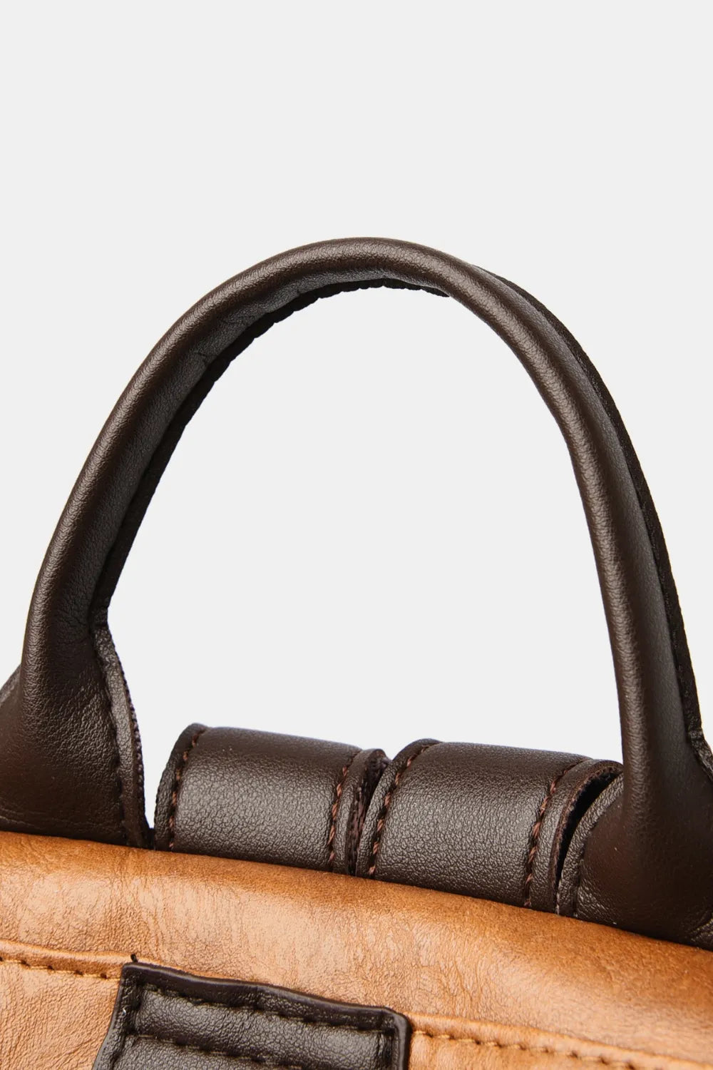 PU Leather Backpack — Casual Work & Travel Bag | Black, Dark Green, Caramel