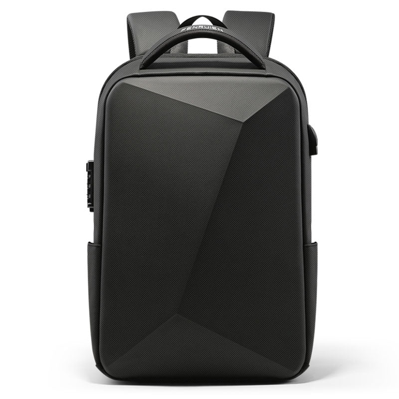 Fenruien Hard-Shell Anti-Theft Laptop Backpack — TSA Lock, USB Port, Fits 15.6" Laptop