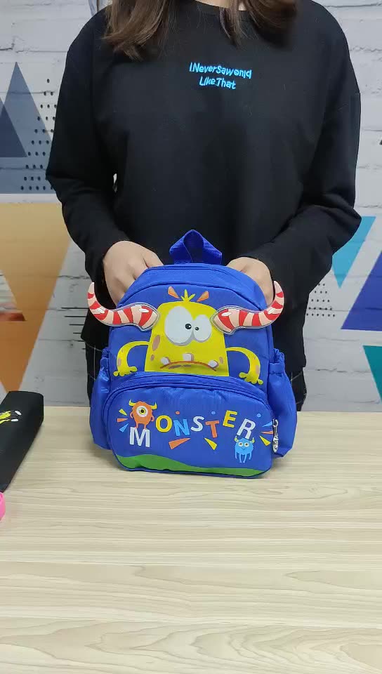 Monster Zoo Kids Backpack — Lightweight Load-Reducing Oxford Cartoon School Bag