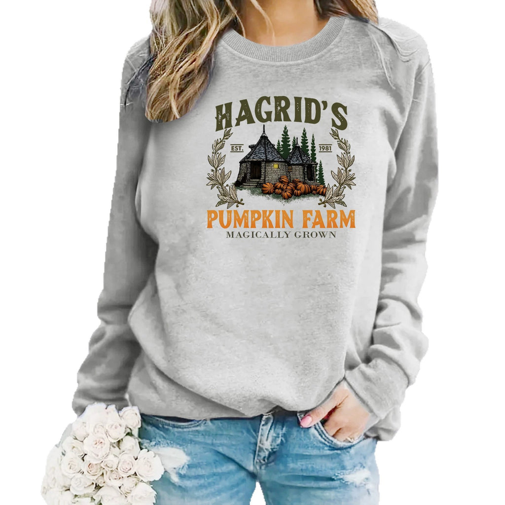 Women’s Printed Lantern-Sleeve Fleece Sweatshirt