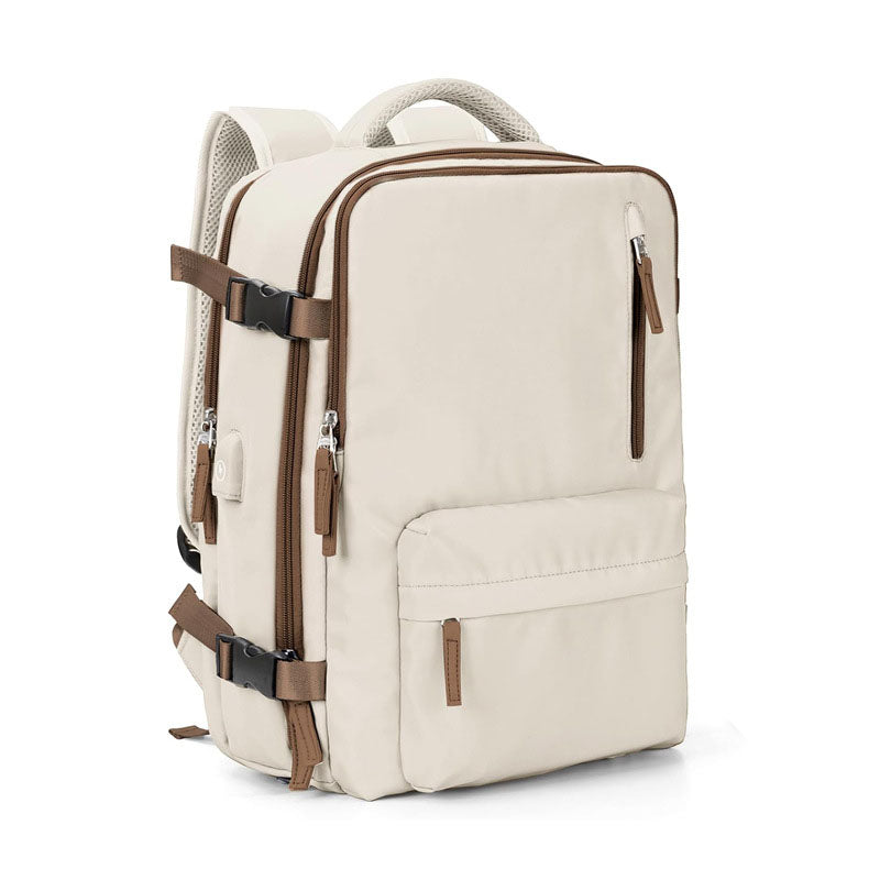 Expandable Travel & Laptop Backpack — 20–35L Oxford Carry-On Bag, Fits 15.6" Laptop