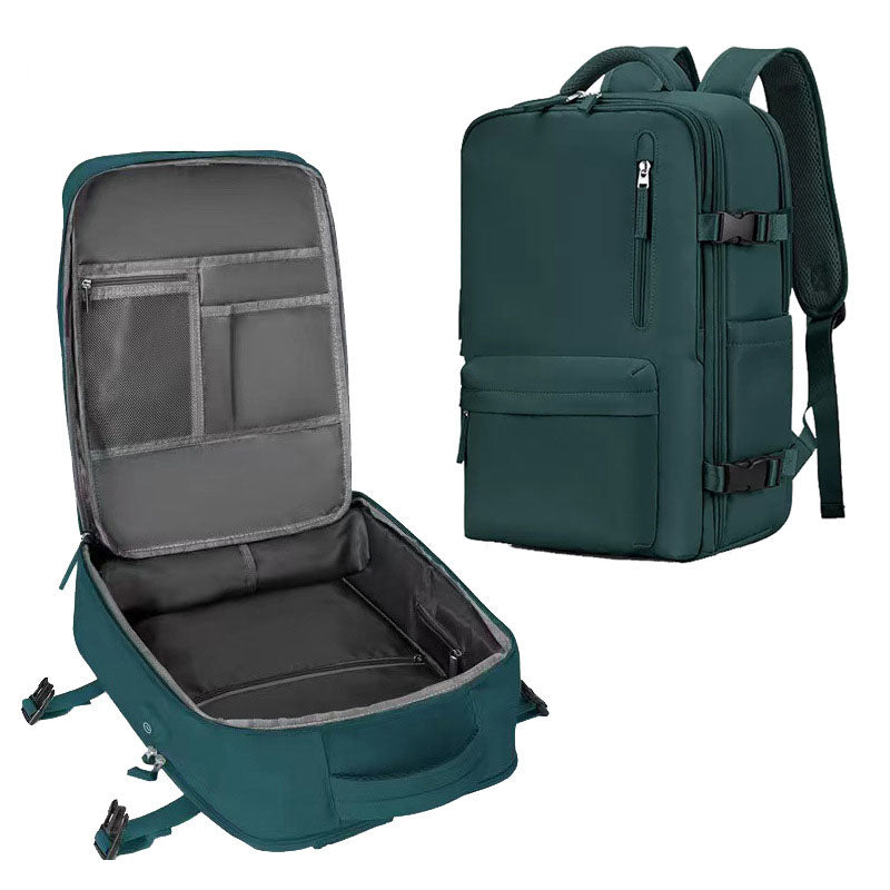 Expandable Travel & Laptop Backpack — 20–35L Oxford Carry-On Bag, Fits 15.6" Laptop