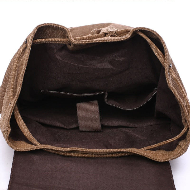 Canvas Travel & School Backpack — Large Capacity Laptop Bag with Multi-Compartment Organisation