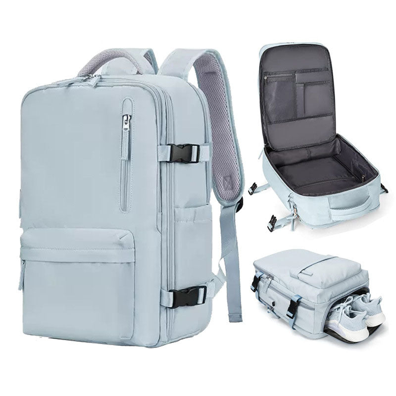 Expandable Travel & Laptop Backpack — 20–35L Oxford Carry-On Bag, Fits 15.6" Laptop
