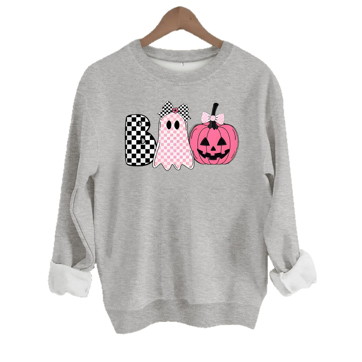 Round neck fleece hoodie