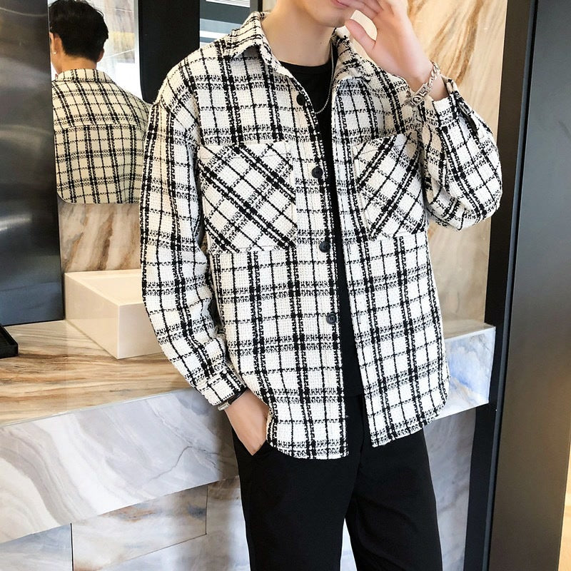 Men’s Relaxed-Fit Plaid Shirt Jacket