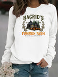Women’s Printed Lantern-Sleeve Fleece Sweatshirt