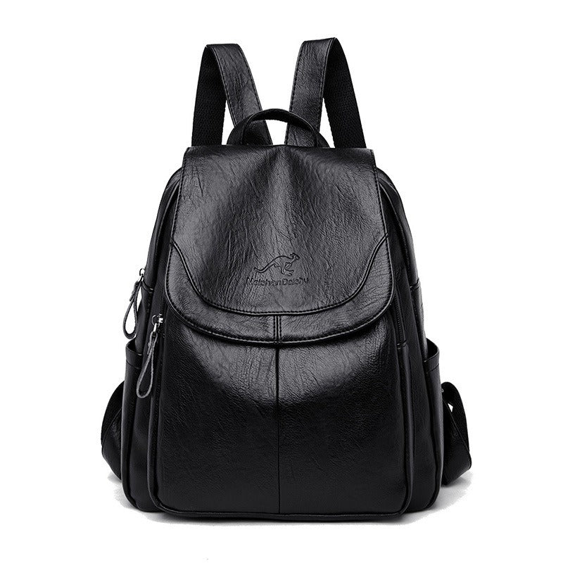 Women's PU Leather Backpack — Anti-Theft Travel & College Bag | 9 Colours