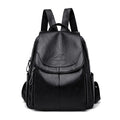 Women's PU Leather Backpack — Anti-Theft Travel & College Bag | 9 Colours
