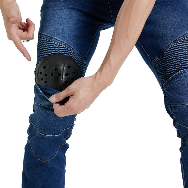 Motorcycle racing rider straight jeans, off-road motorcycle racing pants