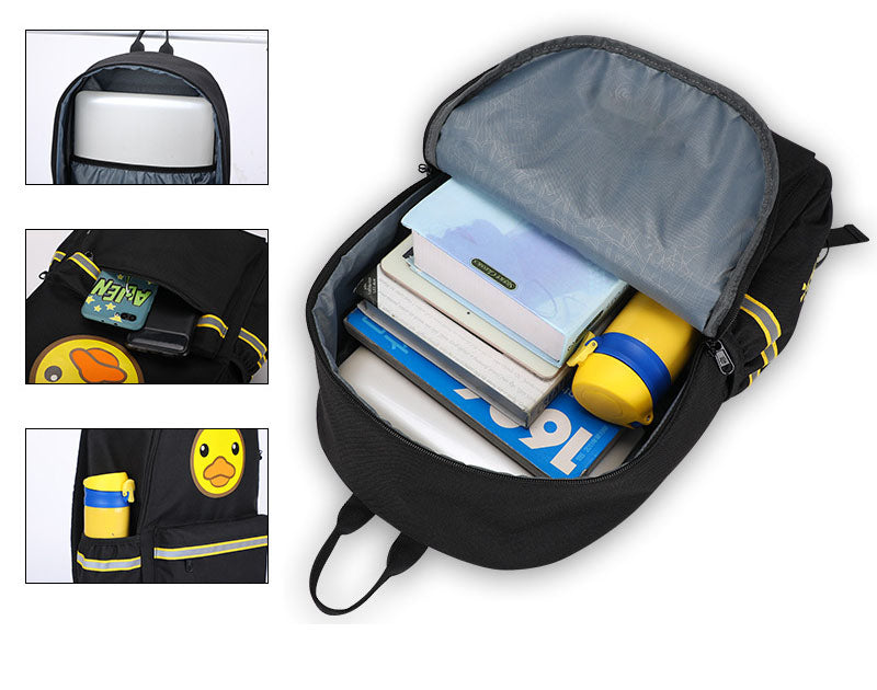 Kids’ Cartoon Anime Backpack — Dinosaur & Friends Oxford Cloth School Bag for Boys & Girls