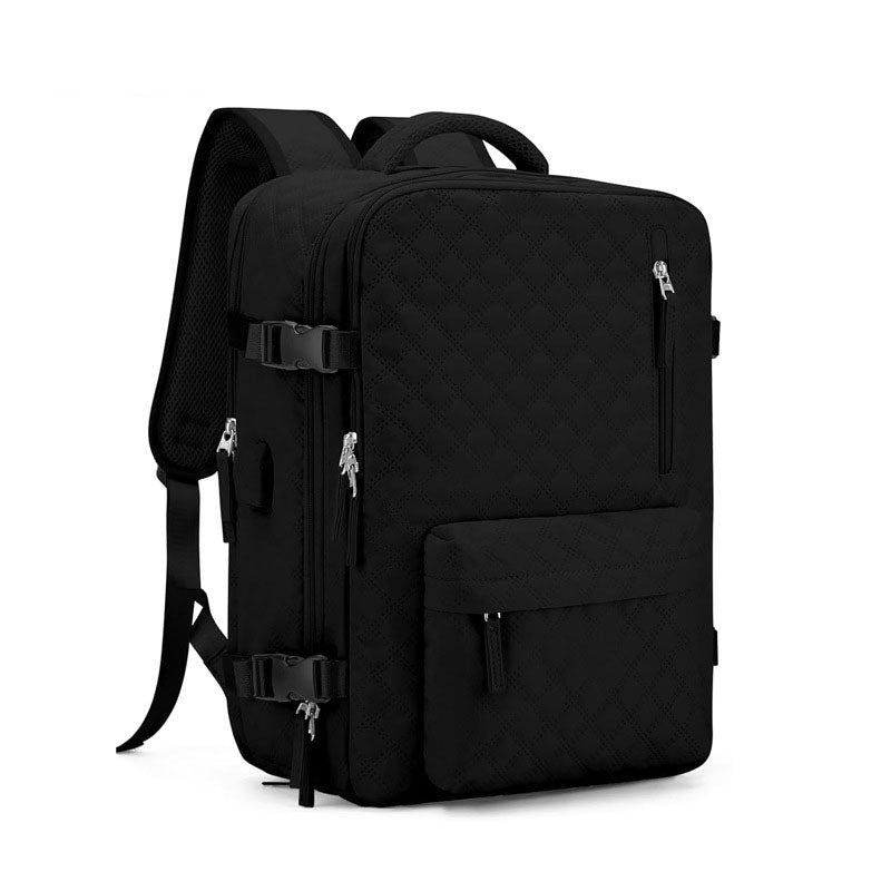 Expandable Travel & Laptop Backpack — 20–35L Oxford Carry-On Bag, Fits 15.6" Laptop