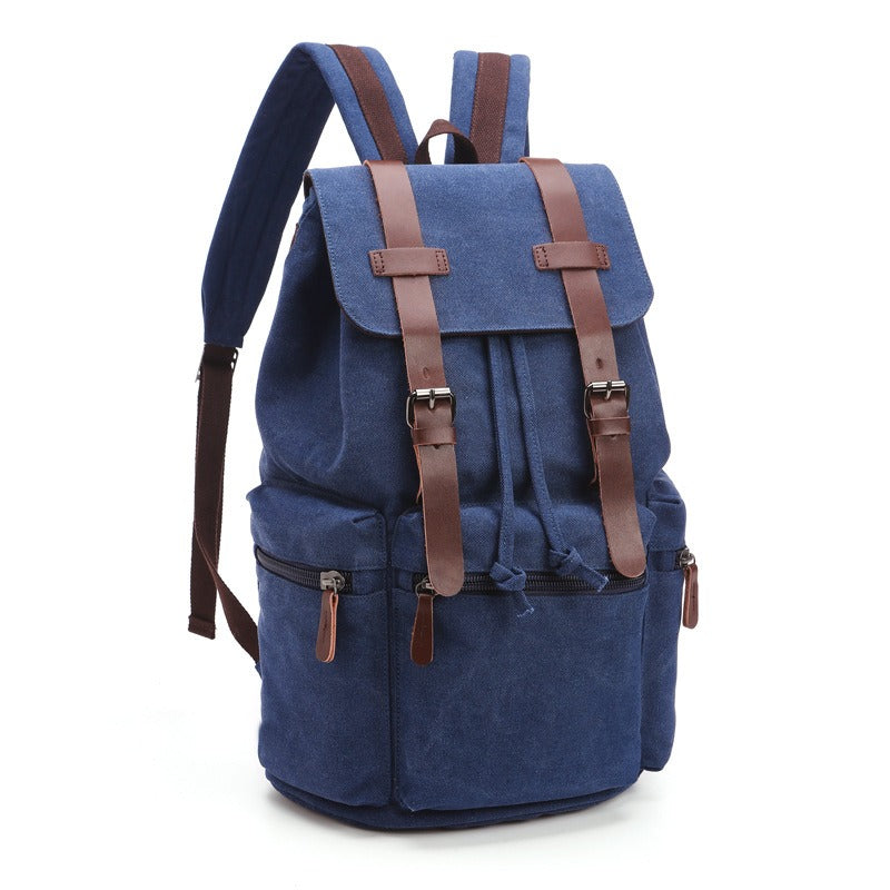 Canvas Travel & School Backpack — Large Capacity Laptop Bag with Multi-Compartment Organisation