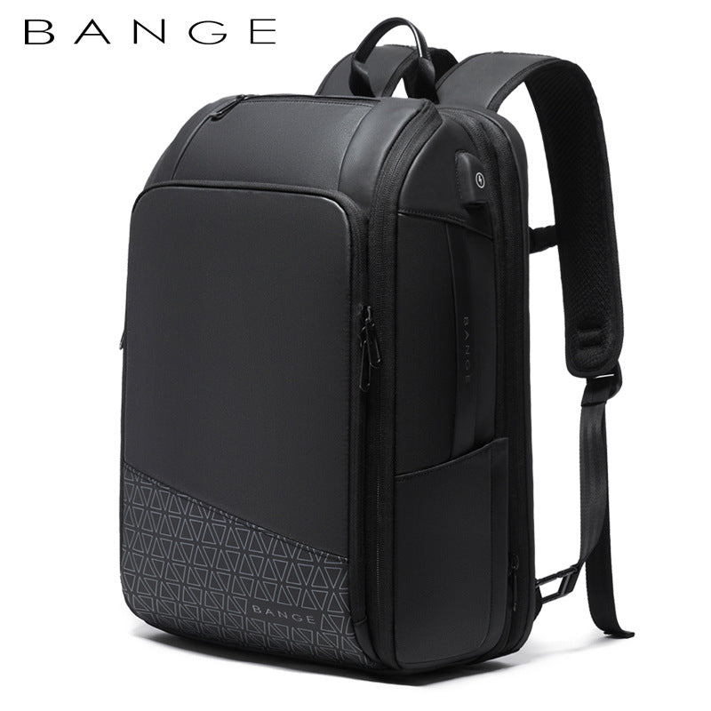 Men's USB Business Backpack — Large Capacity Oxford Cloth Laptop Travel Bag with Air Cushion Straps, 36–55L