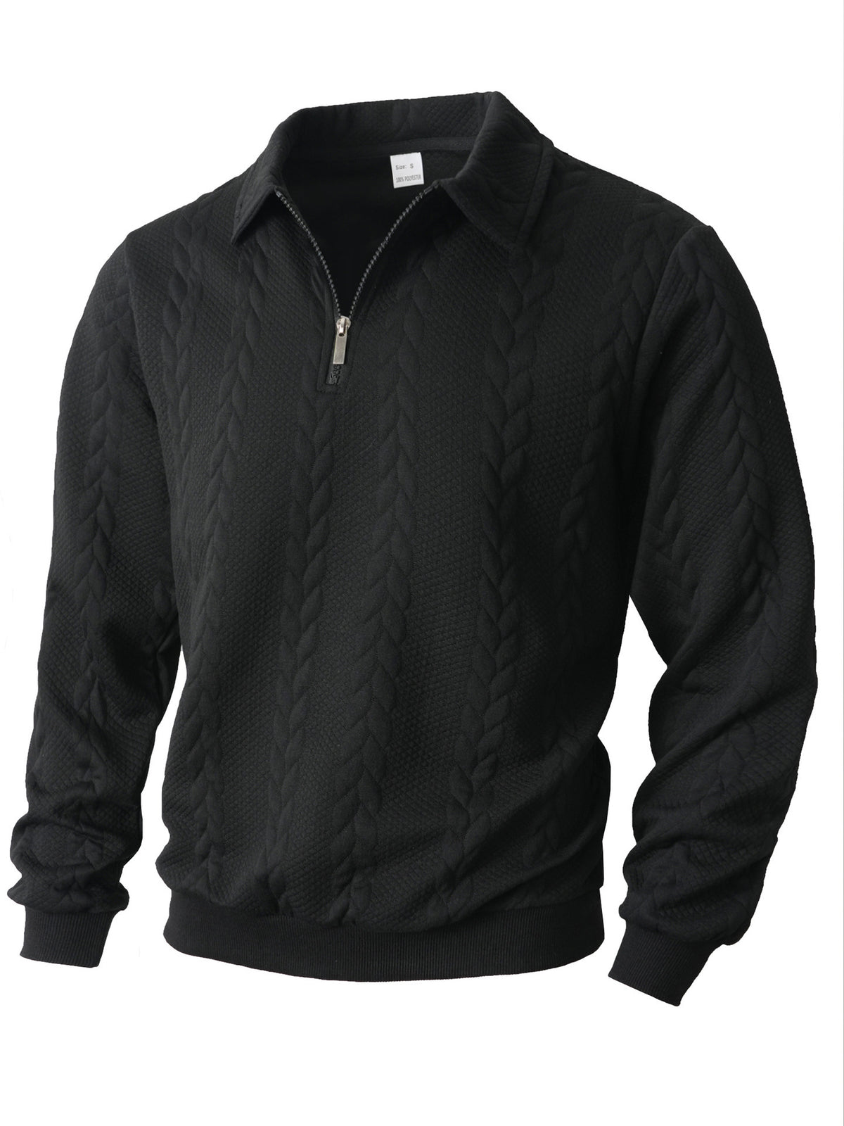 Men’s Jacquard Half-Zip Knit Sweatshirt