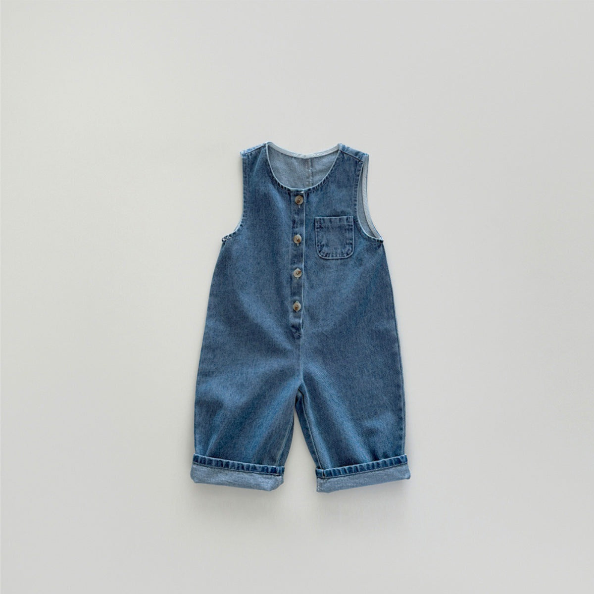 Kids' Overalls Jeans, Children's Infant Denim Rompers, Baby Long Denim Vest, Long Crawler Pants