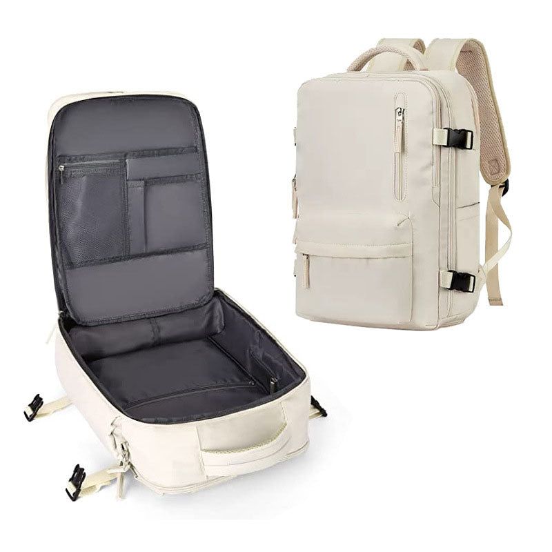 Expandable Travel & Laptop Backpack — 20–35L Oxford Carry-On Bag, Fits 15.6" Laptop