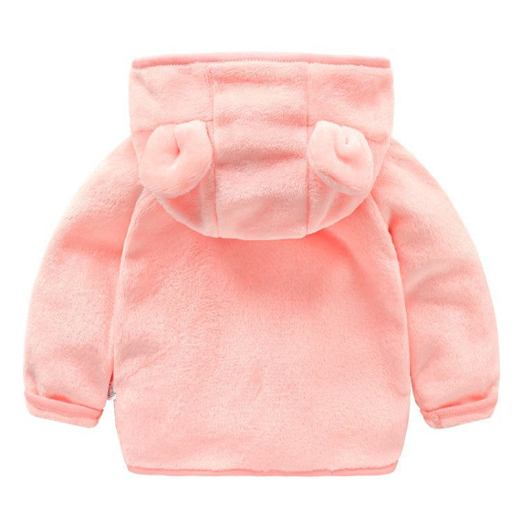 Baby Girl Plush Coat Autumn Winter Princess Style Fleece Jacket Knit Sweater Outerwear