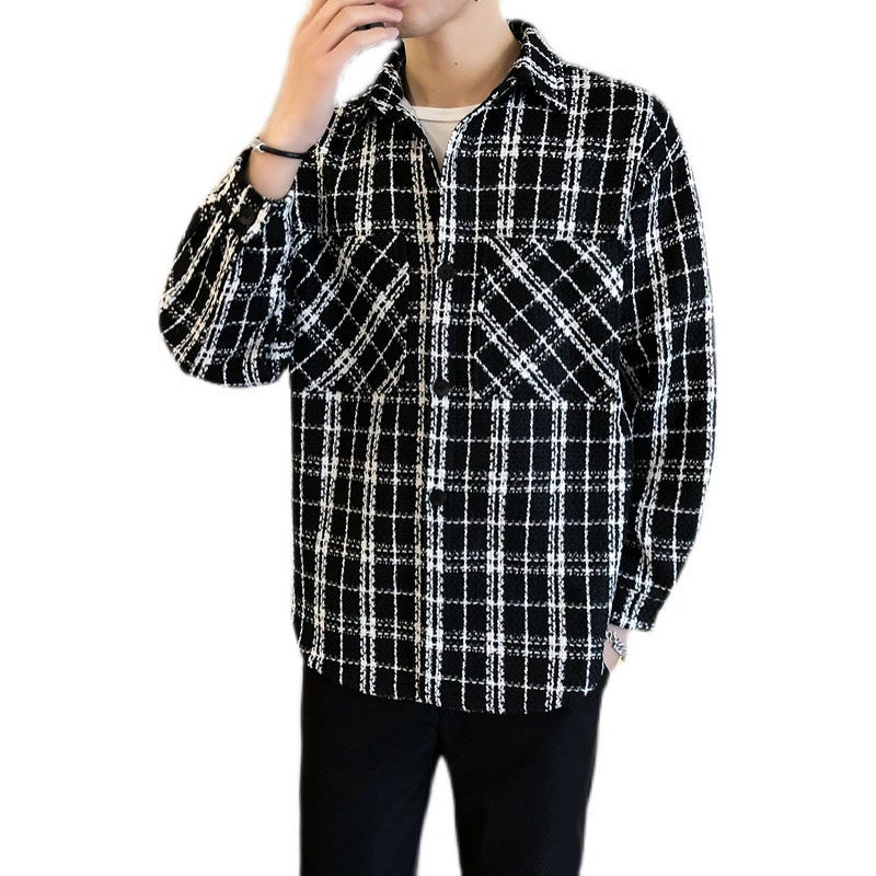 Men’s Relaxed-Fit Plaid Shirt Jacket