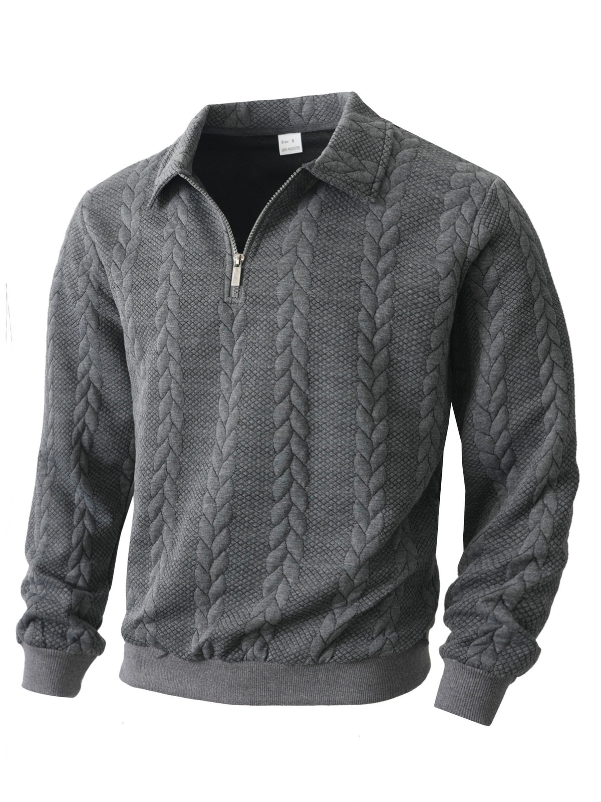 Men’s Jacquard Half-Zip Knit Sweatshirt