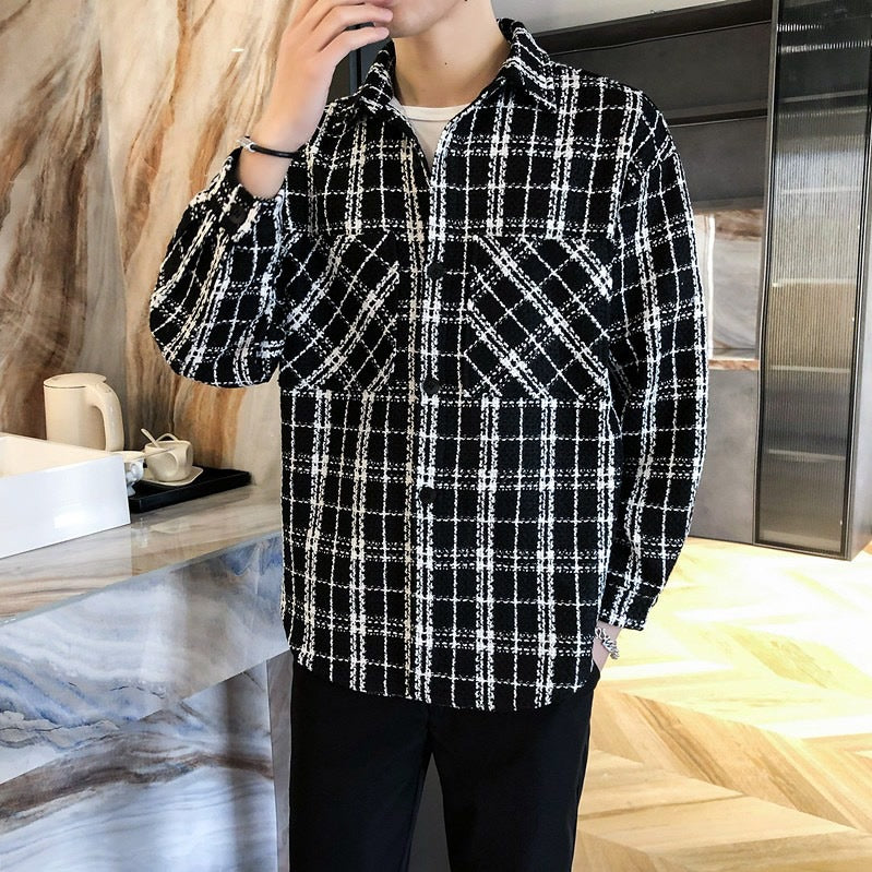 Men’s Relaxed-Fit Plaid Shirt Jacket