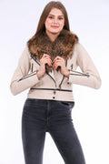 Buttagi Leather Biker Jacket - White